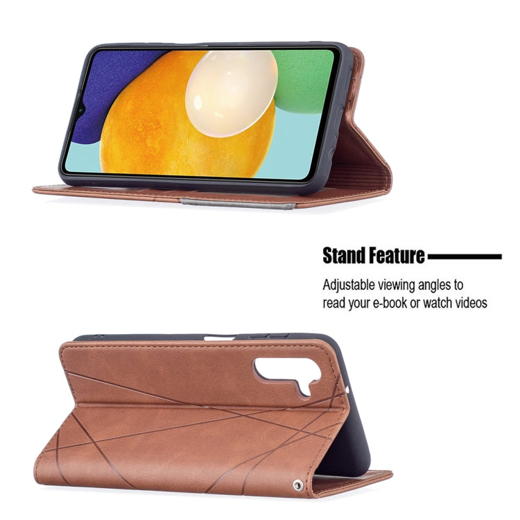 For Samsung Galaxy A13 5G Prismatic Invisible Magnetic Horizontal Flip Phone Leather Case with Holder & Card Slots & Photo Frame