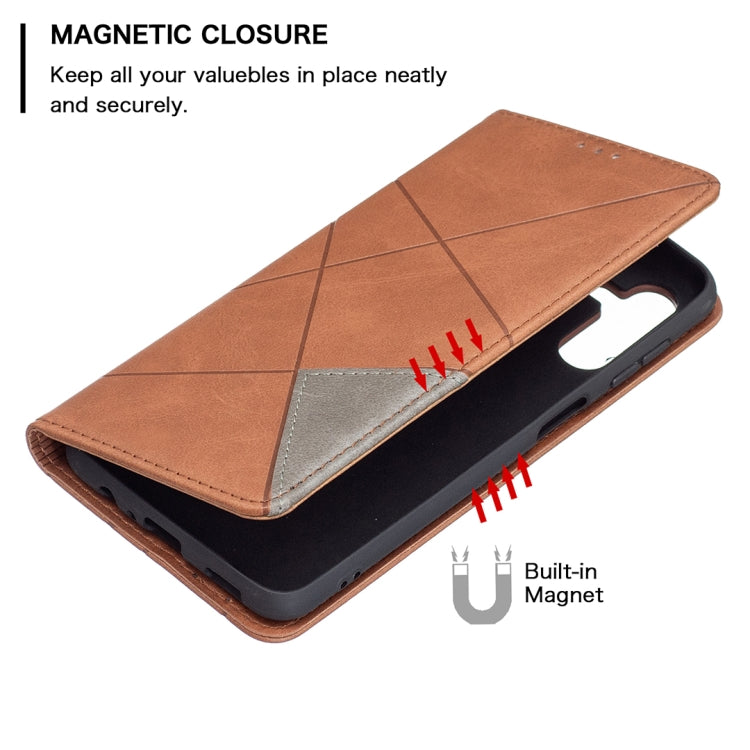 For Samsung Galaxy A13 5G Prismatic Invisible Magnetic Horizontal Flip Phone Leather Case with Holder & Card Slots & Photo Frame