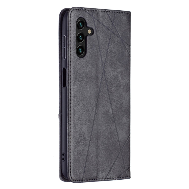 For Samsung Galaxy A13 5G Prismatic Invisible Magnetic Horizontal Flip Phone Leather Case with Holder & Card Slots & Photo Frame