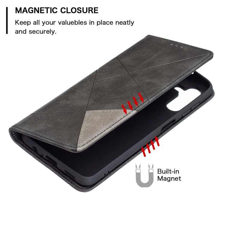 For Samsung Galaxy A13 5G Prismatic Invisible Magnetic Horizontal Flip Phone Leather Case with Holder & Card Slots & Photo Frame