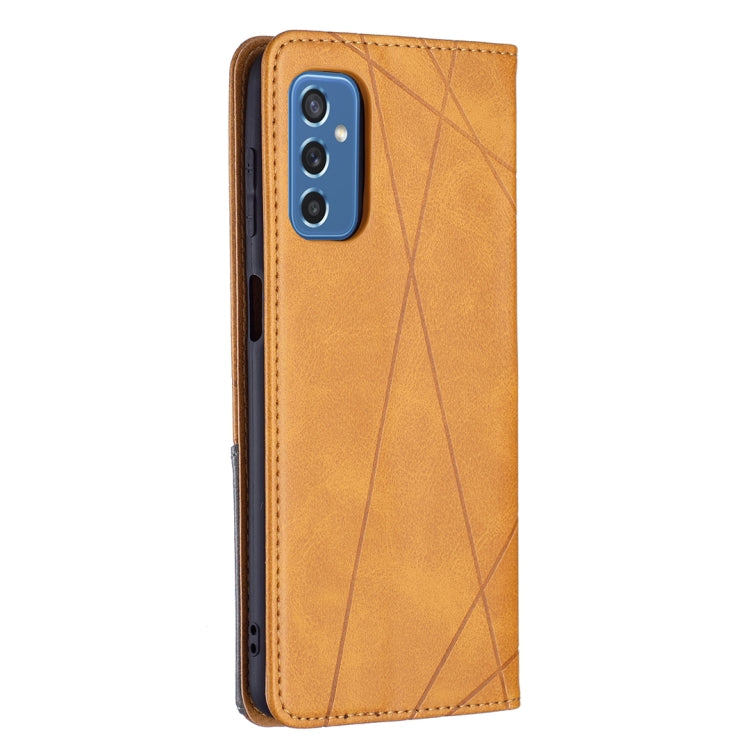 For Samsung Galaxy M52 5G Prismatic Invisible Magnetic Horizontal Flip Phone Leather Case with Holder & Card Slots & Photo Frame