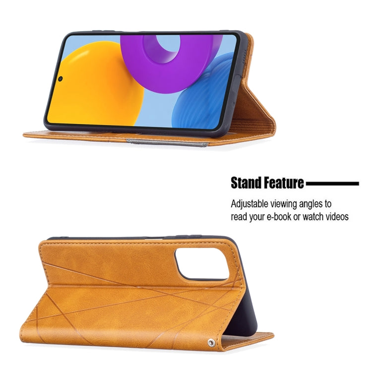 For Samsung Galaxy M52 5G Prismatic Invisible Magnetic Horizontal Flip Phone Leather Case with Holder & Card Slots & Photo Frame
