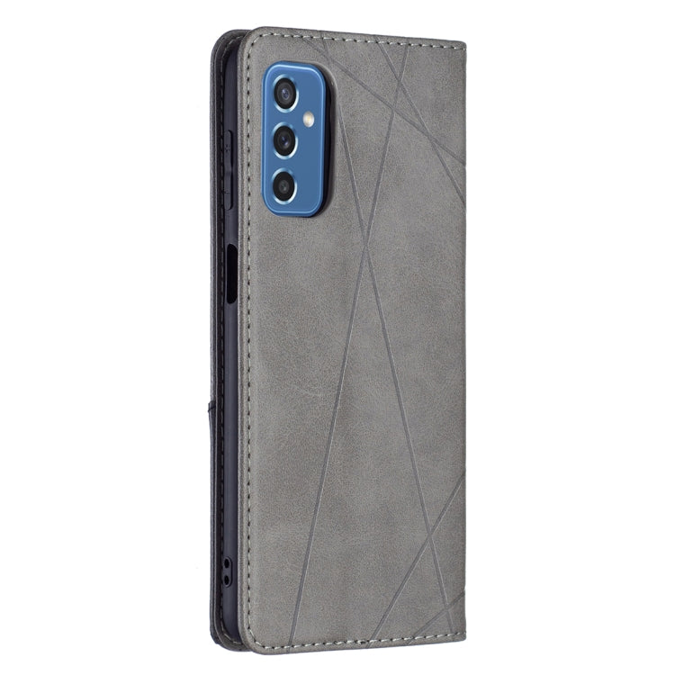 For Samsung Galaxy M52 5G Prismatic Invisible Magnetic Horizontal Flip Phone Leather Case with Holder & Card Slots & Photo Frame