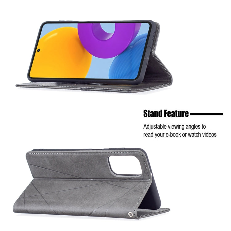 For Samsung Galaxy M52 5G Prismatic Invisible Magnetic Horizontal Flip Phone Leather Case with Holder & Card Slots & Photo Frame