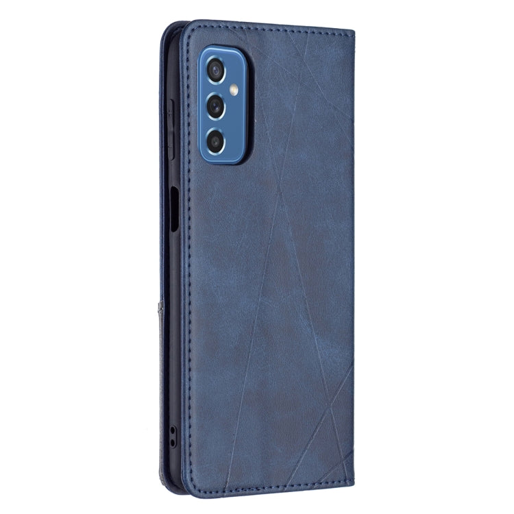 For Samsung Galaxy M52 5G Prismatic Invisible Magnetic Horizontal Flip Phone Leather Case with Holder & Card Slots & Photo Frame