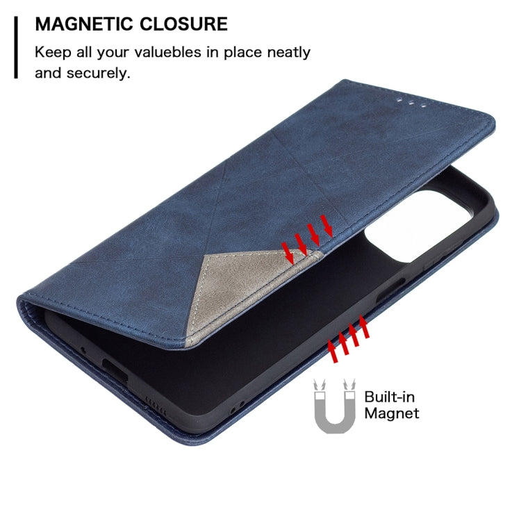 For Samsung Galaxy M52 5G Prismatic Invisible Magnetic Horizontal Flip Phone Leather Case with Holder & Card Slots & Photo Frame