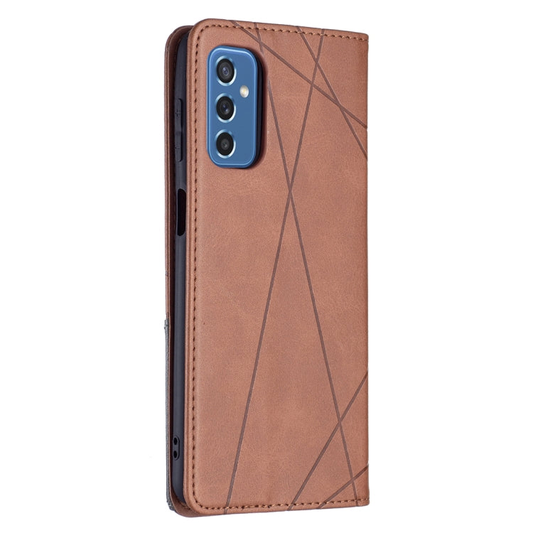 For Samsung Galaxy M52 5G Prismatic Invisible Magnetic Horizontal Flip Phone Leather Case with Holder & Card Slots & Photo Frame