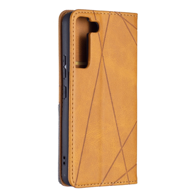 For Samsung Galaxy S22 5G Prismatic Invisible Magnetic Horizontal Flip Phone Leather Case with Holder & Card Slots & Photo Frame