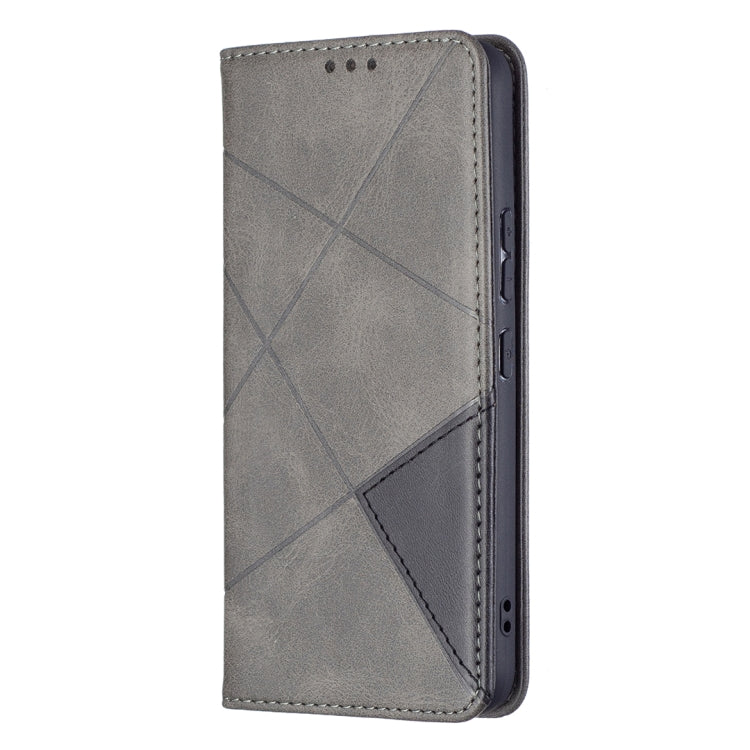 For Samsung Galaxy S22 5G Prismatic Invisible Magnetic Horizontal Flip Phone Leather Case with Holder & Card Slots & Photo Frame