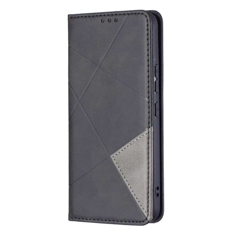 For Samsung Galaxy S22 5G Prismatic Invisible Magnetic Horizontal Flip Phone Leather Case with Holder & Card Slots & Photo Frame