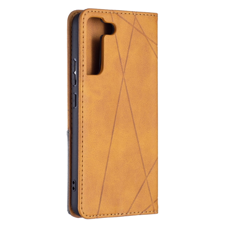 For Samsung Galaxy S22+ 5G Prismatic Invisible Magnetic Horizontal Flip Phone Leather Case with Holder & Card Slots & Photo Frame