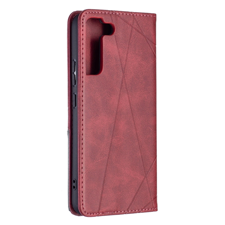 For Samsung Galaxy S22+ 5G Prismatic Invisible Magnetic Horizontal Flip Phone Leather Case with Holder & Card Slots & Photo Frame