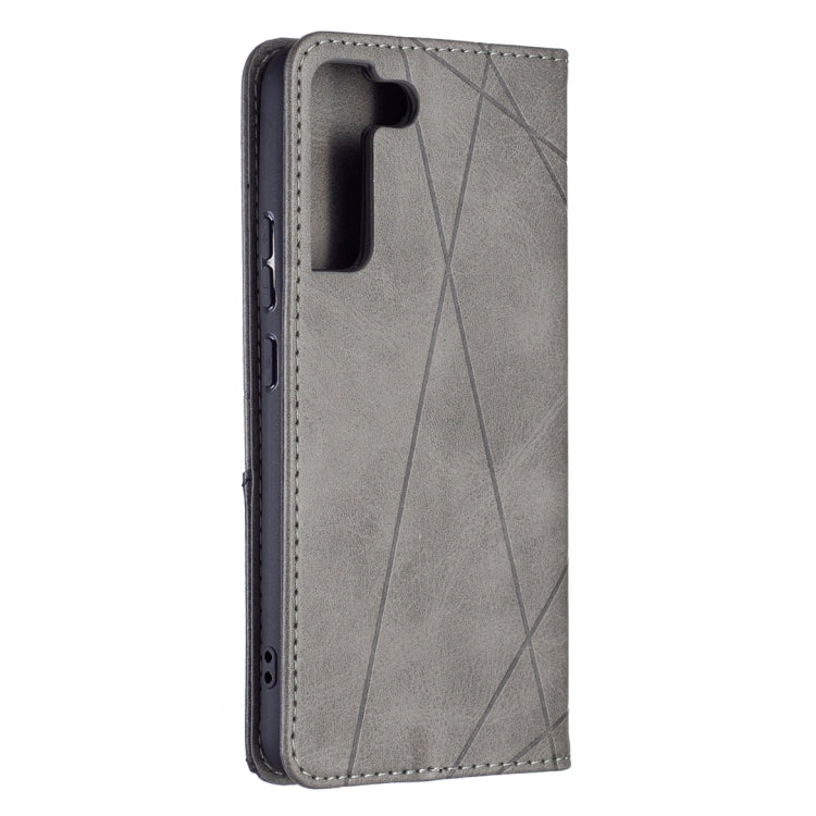 For Samsung Galaxy S22+ 5G Prismatic Invisible Magnetic Horizontal Flip Phone Leather Case with Holder & Card Slots & Photo Frame