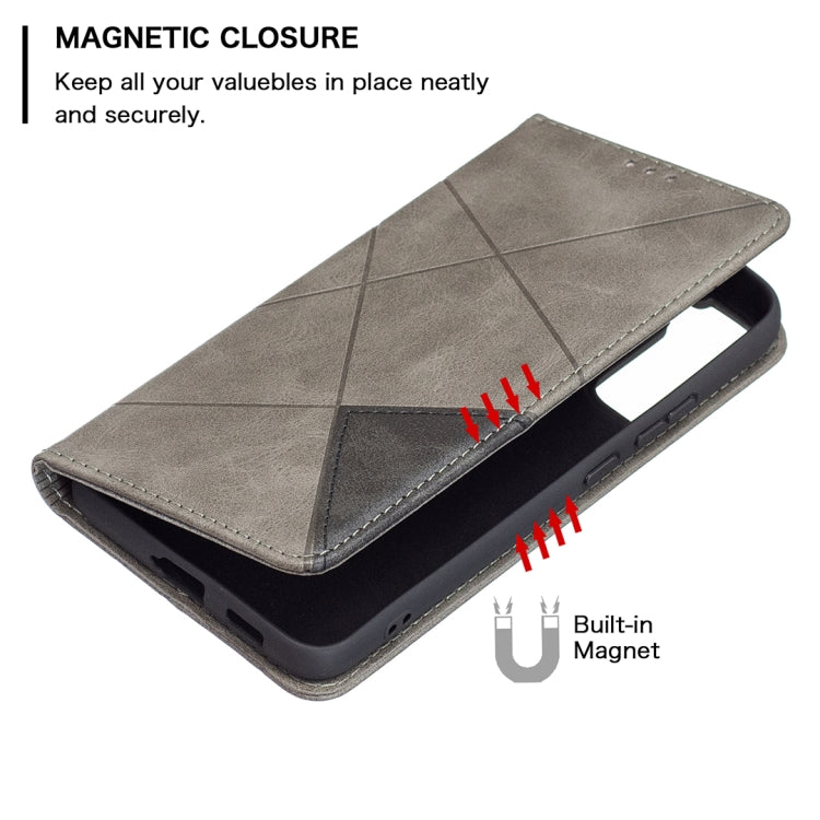 For Samsung Galaxy S22+ 5G Prismatic Invisible Magnetic Horizontal Flip Phone Leather Case with Holder & Card Slots & Photo Frame
