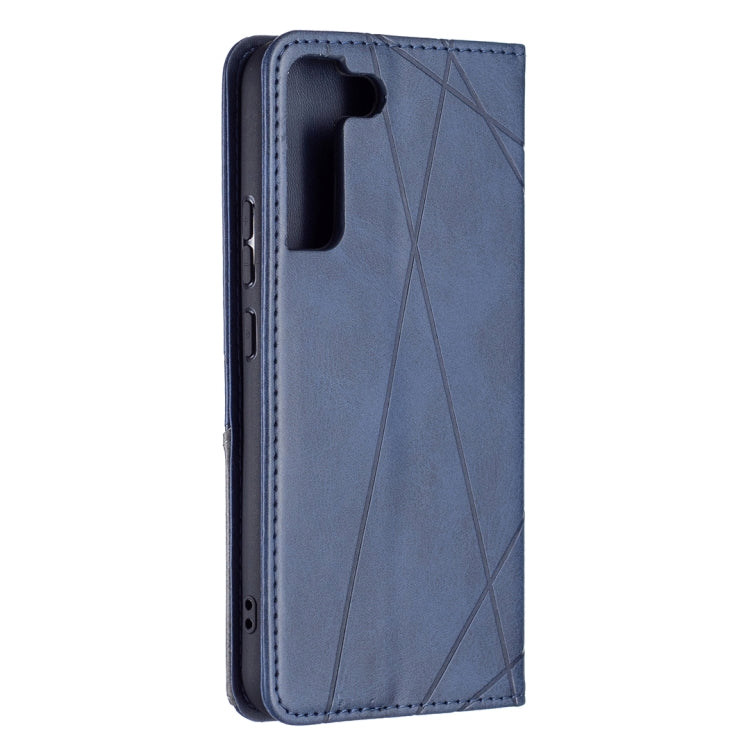 For Samsung Galaxy S22+ 5G Prismatic Invisible Magnetic Horizontal Flip Phone Leather Case with Holder & Card Slots & Photo Frame