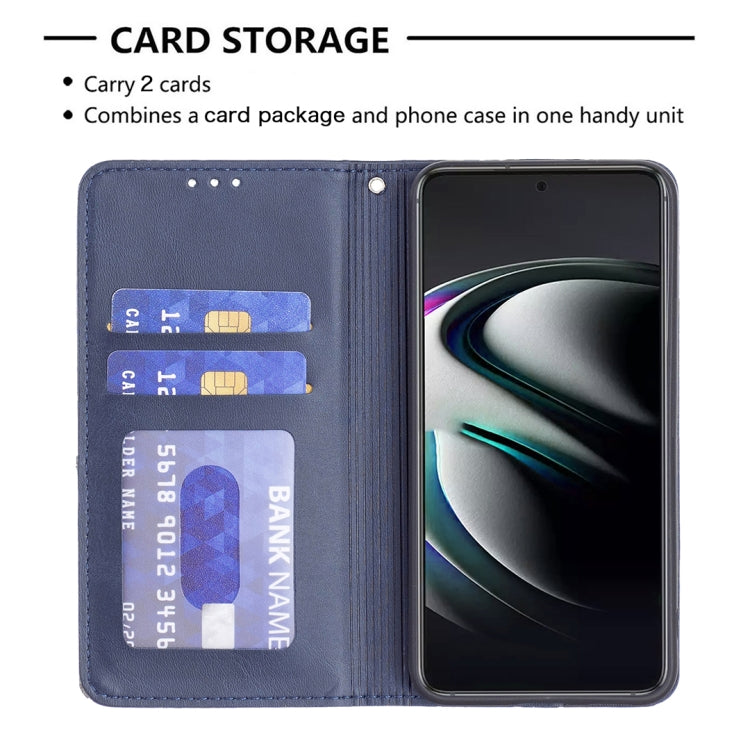 For Samsung Galaxy S22+ 5G Prismatic Invisible Magnetic Horizontal Flip Phone Leather Case with Holder & Card Slots & Photo Frame