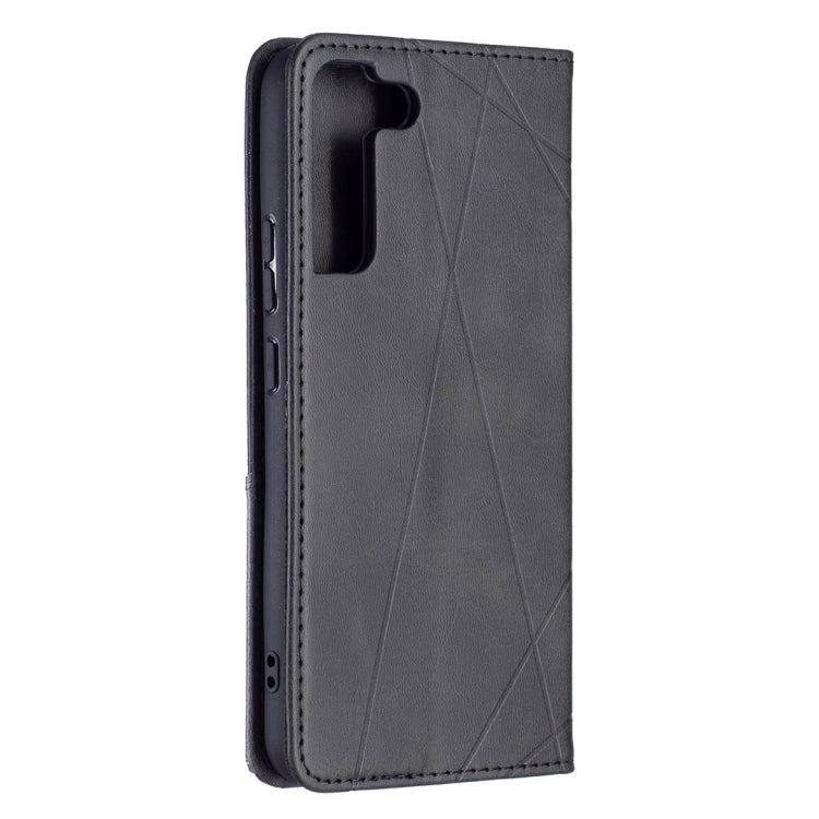 For Samsung Galaxy S22+ 5G Prismatic Invisible Magnetic Horizontal Flip Phone Leather Case with Holder & Card Slots & Photo Frame
