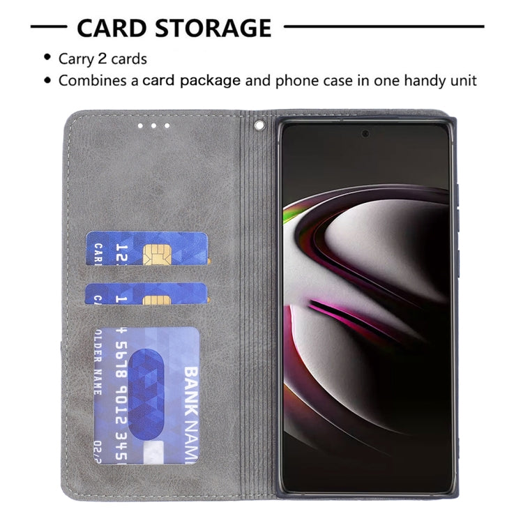 For Samsung Galaxy S22 Ultra 5G Prismatic Invisible Magnetic Horizontal Flip Phone Leather Case with Holder & Card Slots & Photo Frame