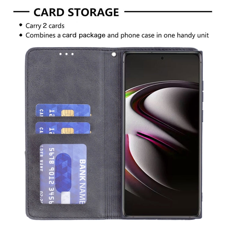 For Samsung Galaxy S22 Ultra 5G Prismatic Invisible Magnetic Horizontal Flip Phone Leather Case with Holder & Card Slots & Photo Frame