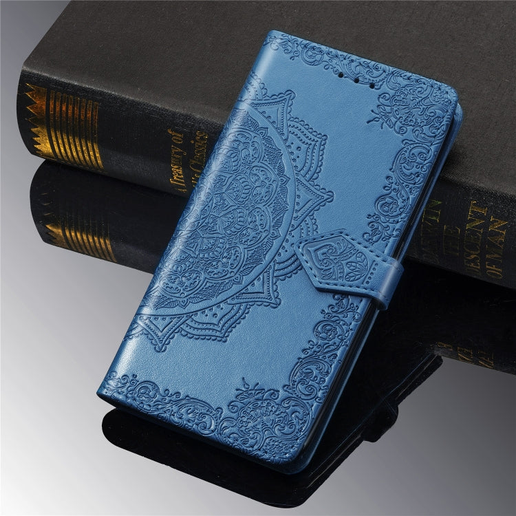 For Sony Xperia 1 Embossed Mandala Pattern PC + TPU Horizontal Flip Leather Case with Holder & Card Slots