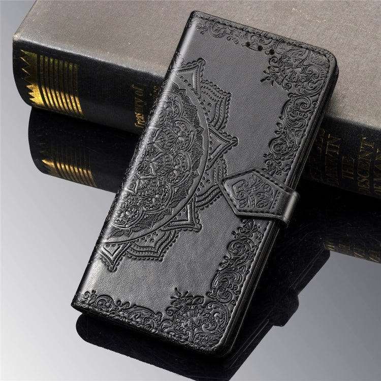For Sony Xperia 1 Embossed Mandala Pattern PC + TPU Horizontal Flip Leather Case with Holder & Card Slots