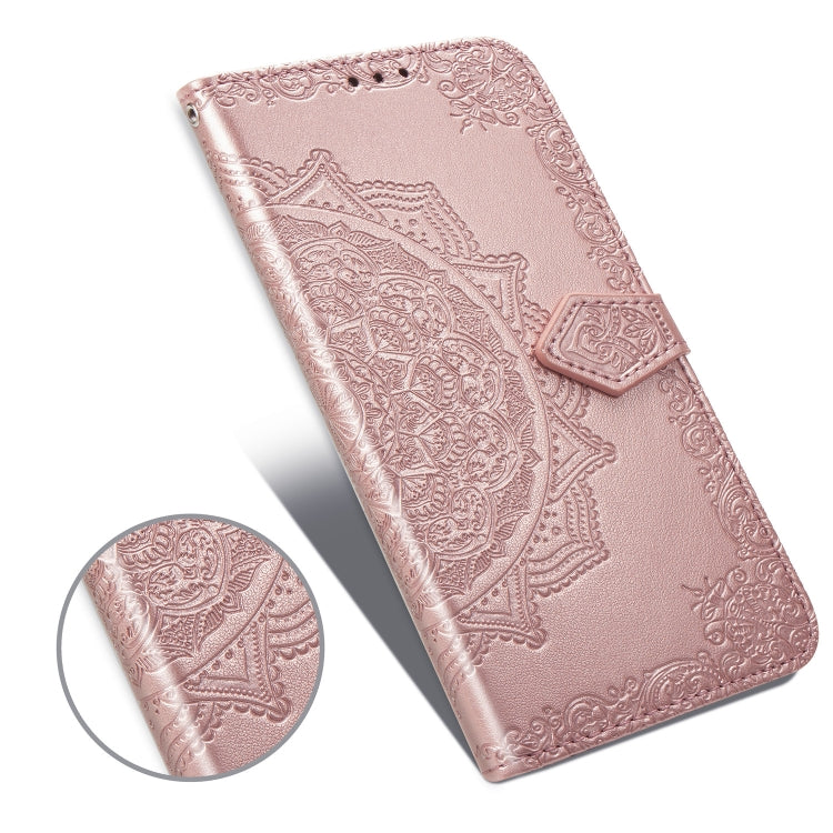 For Sony Xperia 1 Embossed Mandala Pattern PC + TPU Horizontal Flip Leather Case with Holder & Card Slots