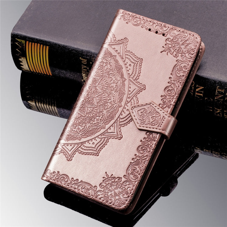 For Sony Xperia 1 Embossed Mandala Pattern PC + TPU Horizontal Flip Leather Case with Holder & Card Slots