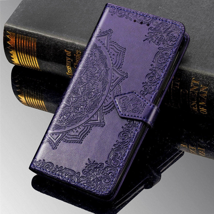 For Sony Xperia 5 Embossed Mandala Pattern PC + TPU Horizontal Flip Leather Case with Holder & Card Slots