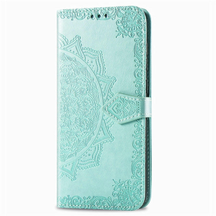 For Sony Xperia 5 Embossed Mandala Pattern PC + TPU Horizontal Flip Leather Case with Holder & Card Slots