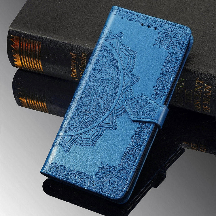 For Sony Xperia 5 Embossed Mandala Pattern PC + TPU Horizontal Flip Leather Case with Holder & Card Slots