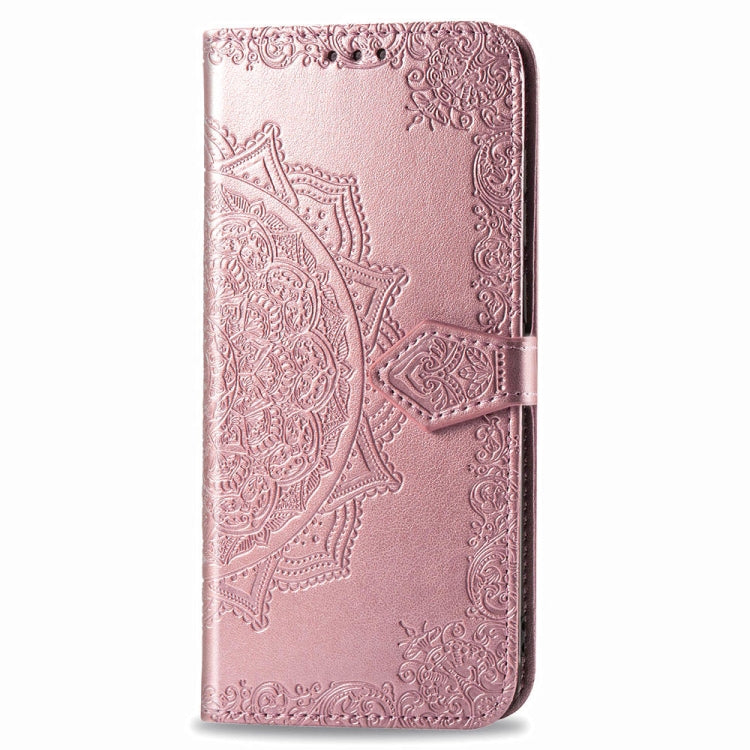 For Sony Xperia 5 Embossed Mandala Pattern PC + TPU Horizontal Flip Leather Case with Holder & Card Slots