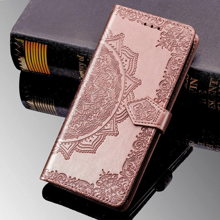 For Sony Xperia 5 Embossed Mandala Pattern PC + TPU Horizontal Flip Leather Case with Holder & Card Slots
