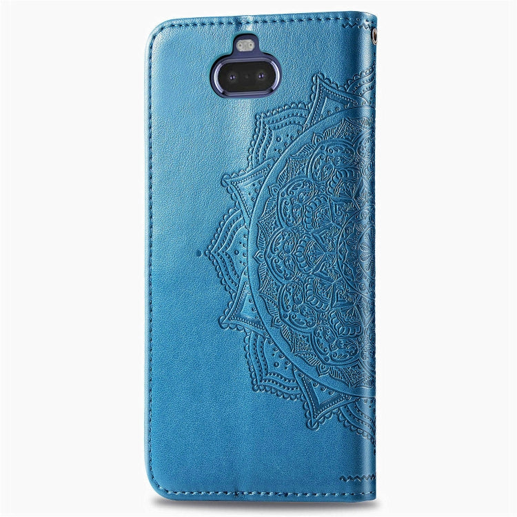 For Sony Xperia 20 Embossed Mandala Pattern PC + TPU Horizontal Flip Leather Case with Holder & Card Slots