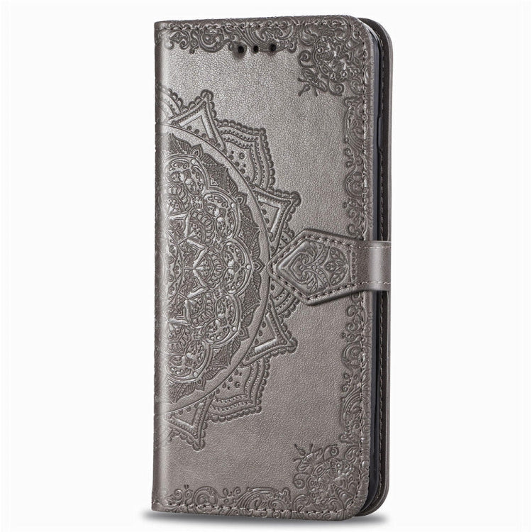 For Sony Xperia 20 Embossed Mandala Pattern PC + TPU Horizontal Flip Leather Case with Holder & Card Slots