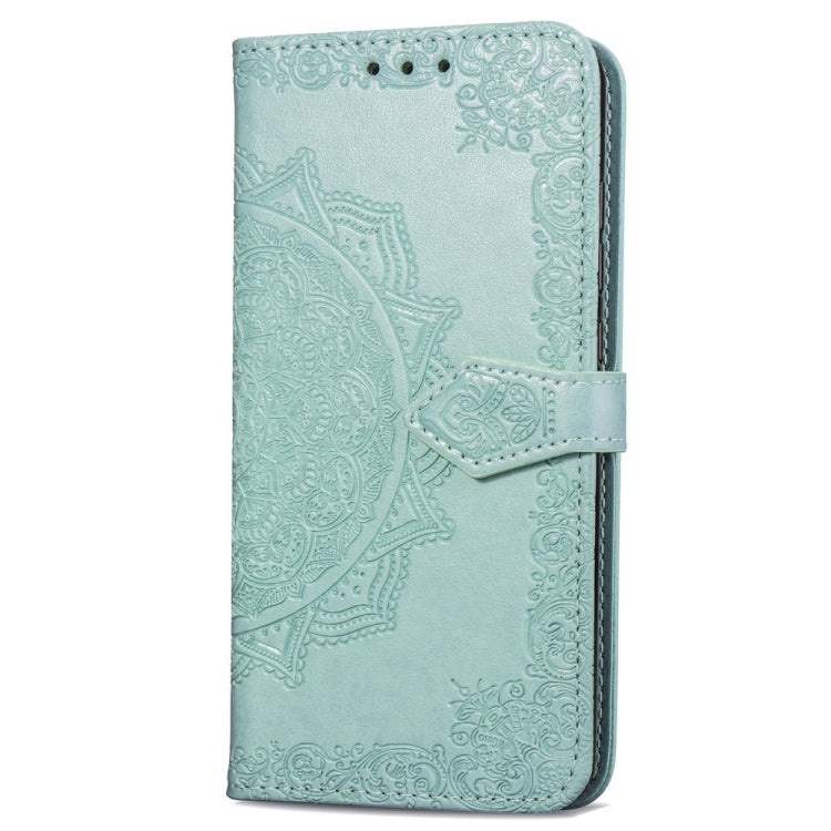 For Sony Xperia XZ3 Embossed Mandala Pattern PC + TPU Horizontal Flip Leather Case with Holder & Card Slots