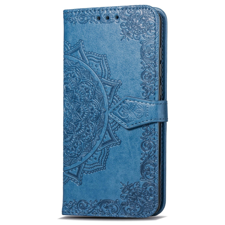 For Sony Xperia XZ3 Embossed Mandala Pattern PC + TPU Horizontal Flip Leather Case with Holder & Card Slots