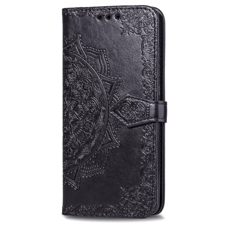 For Sony Xperia XZ3 Embossed Mandala Pattern PC + TPU Horizontal Flip Leather Case with Holder & Card Slots