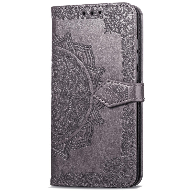 For Sony Xperia XZ3 Embossed Mandala Pattern PC + TPU Horizontal Flip Leather Case with Holder & Card Slots