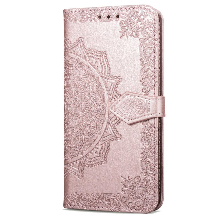 For Sony Xperia XZ3 Embossed Mandala Pattern PC + TPU Horizontal Flip Leather Case with Holder & Card Slots