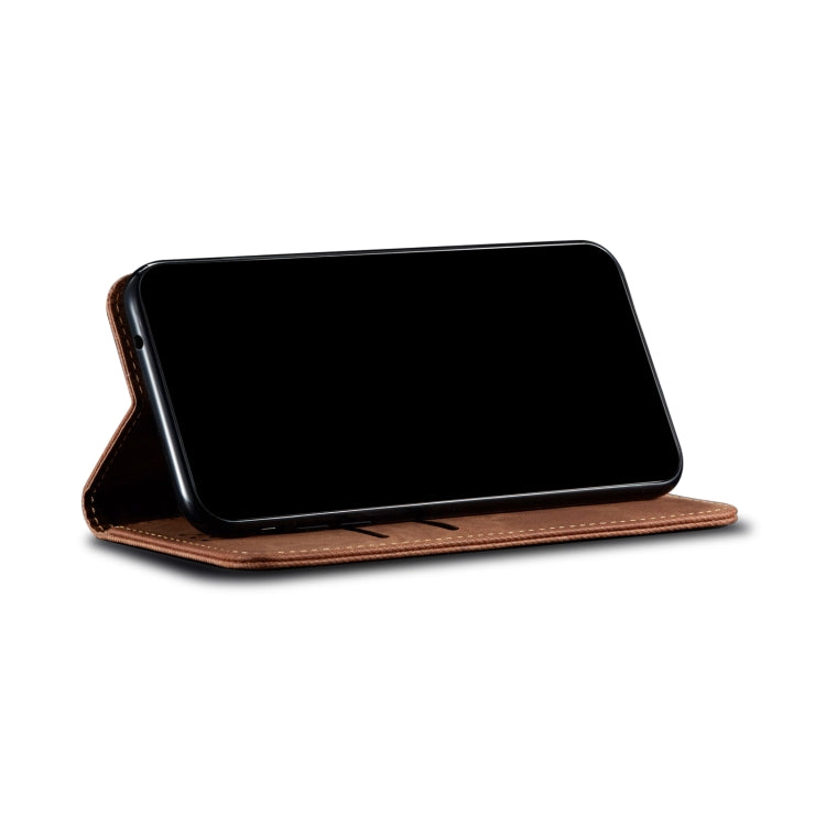 For Samsung Galaxy S22 5G Denim Texture Casual Style Horizontal Flip Leather Case with Holder & Card Slots & Wallet