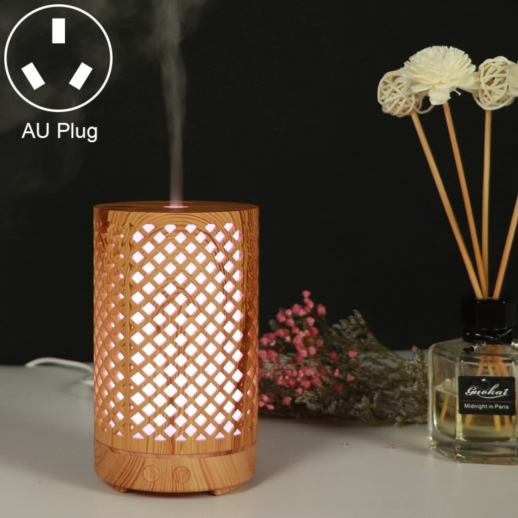 200ml Hollow-out Forest Pattern Wooden Essential Oil Aromatherapy Machine Ultrasonic Humidifier Automatic Alcohol Sprayer, Plug Specification:AU Plug