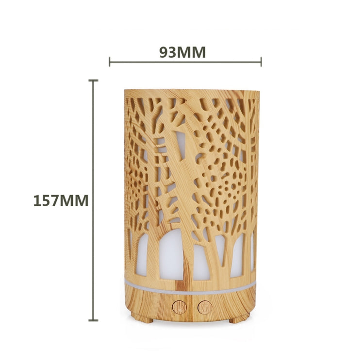 200ml Hollow-out Forest Pattern Wooden Essential Oil Aromatherapy Machine Ultrasonic Humidifier Automatic Alcohol Sprayer, Plug Specification:AU Plug