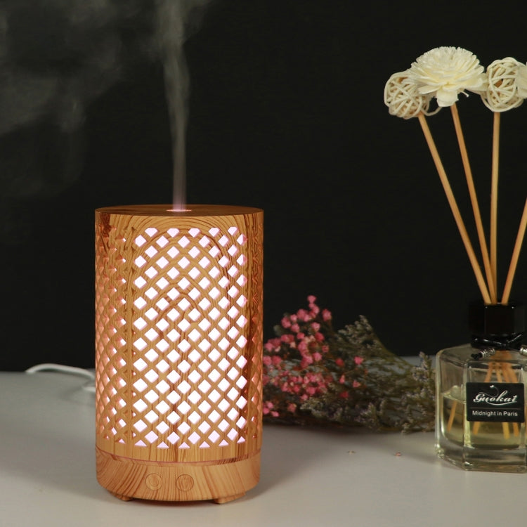 200ml Hollow-out Forest Pattern Wooden Essential Oil Aromatherapy Machine Ultrasonic Humidifier Automatic Alcohol Sprayer, Plug Specification:EU Plug