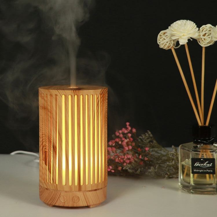 200ml Hollow-out Forest Pattern Wooden Essential Oil Aromatherapy Machine Ultrasonic Humidifier Automatic Alcohol Sprayer, Plug Specification:EU Plug