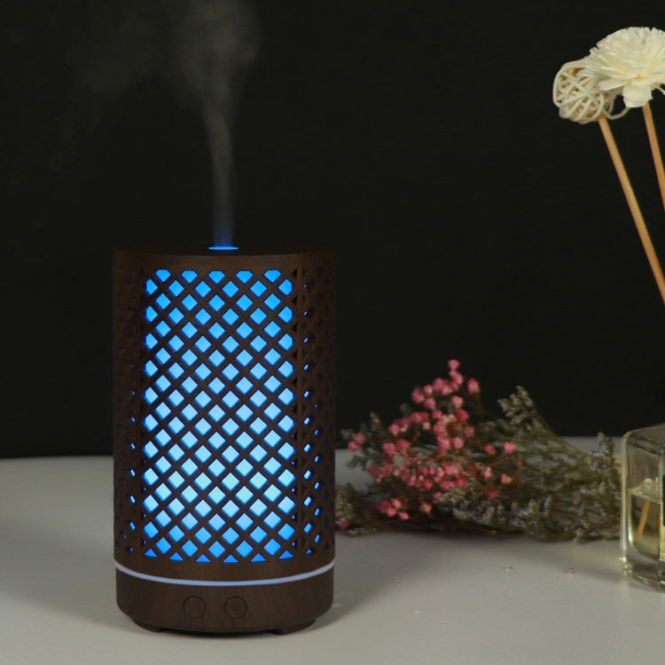 200ml Hollow-out Forest Pattern Wooden Essential Oil Aromatherapy Machine Ultrasonic Humidifier Automatic Alcohol Sprayer, Plug Specification:EU Plug