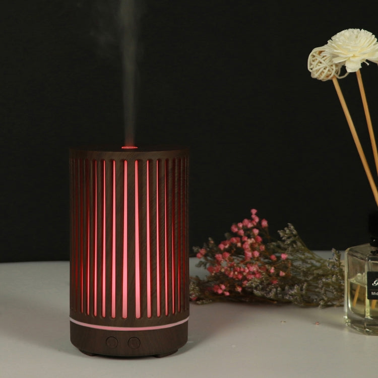 200ml Hollow-out Forest Pattern Wooden Essential Oil Aromatherapy Machine Ultrasonic Humidifier Automatic Alcohol Sprayer, Plug Specification:EU Plug