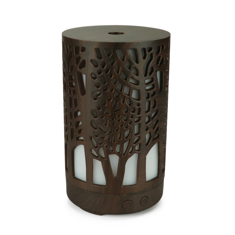 200ml Hollow-out Forest Pattern Wooden Essential Oil Aromatherapy Machine Ultrasonic Humidifier Automatic Alcohol Sprayer, Plug Specification:UK Plug