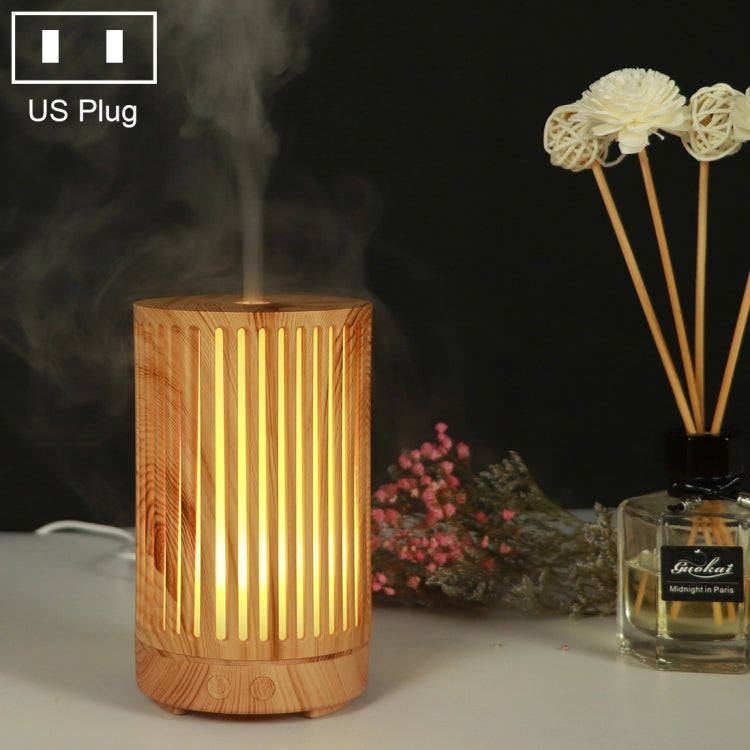 200ml Hollow-out Forest Pattern Wooden Essential Oil Aromatherapy Machine Ultrasonic Humidifier Automatic Alcohol Sprayer, Plug Specification:US Plug