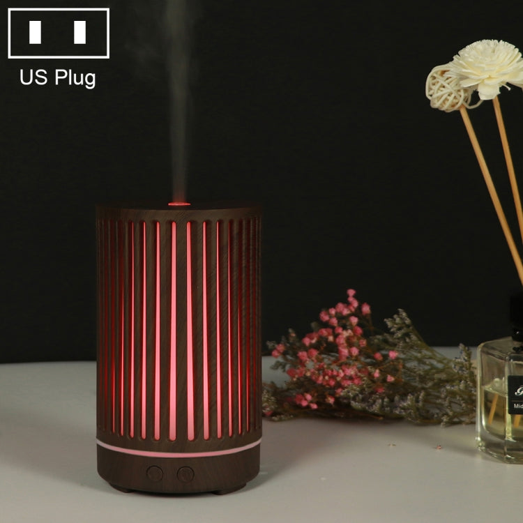 200ml Hollow-out Forest Pattern Wooden Essential Oil Aromatherapy Machine Ultrasonic Humidifier Automatic Alcohol Sprayer, Plug Specification:US Plug