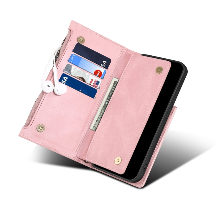 For Samsung Galaxy S22 5G Retro Frosted Horizontal Flip Leather Phone Case with Holder & Card Slot & Wallet & Zipper Pocket & Lanyard